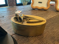 Brass Tone Floral Trinket Boxes